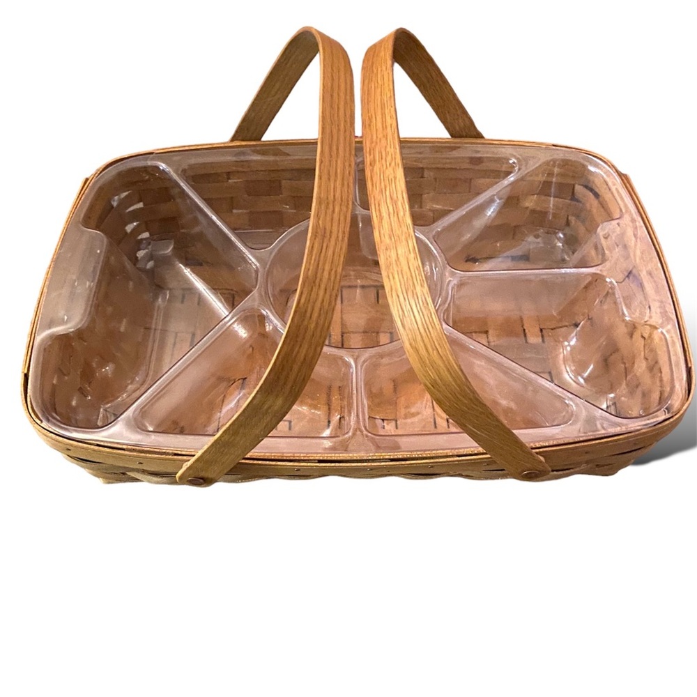 Vintage Wooden Basket Henn Workshops With Food Insert